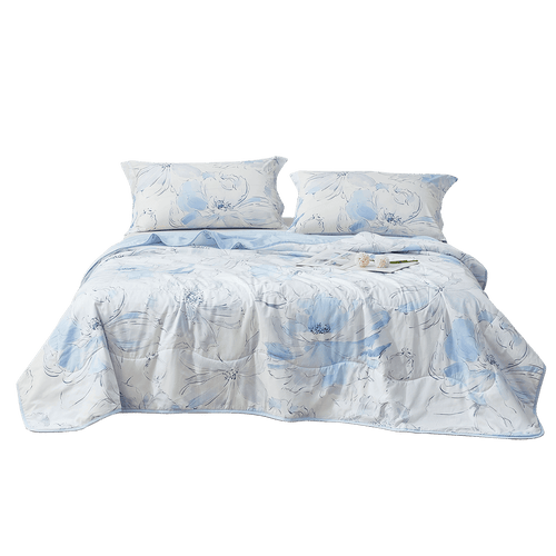 100% Cotton Antibacterial Fiber Washed Summer Quilt