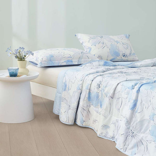 100% Cotton Antibacterial Fiber Washed Summer Quilt