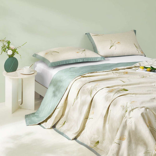 BloomScape™ Washable Silk Summer Comforter - Organic Cotton & Silk Collection