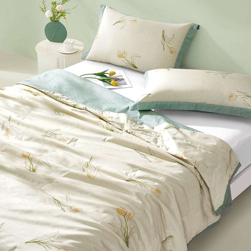 BloomScape™ Washable Silk Summer Comforter - Organic Cotton & Silk Collection