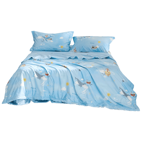 100% Mulberry Silk Summer Quilt - Machine Washable Comforter-Kids