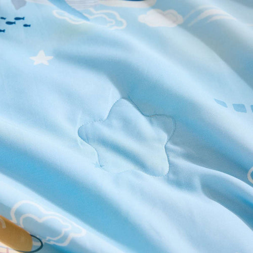 100% Mulberry Silk Summer Quilt - Machine Washable Comforter-Kids