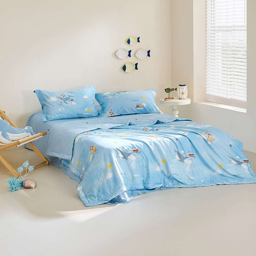 100% Mulberry Silk Summer Quilt - Machine Washable Comforter-Kids