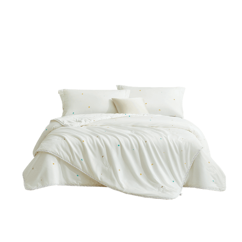 SleepGenius  100% Cotton & Mulberry Silk Dual-Comfort Quilt