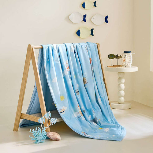 100% Mulberry Silk Summer Quilt - Machine Washable Comforter-Kids