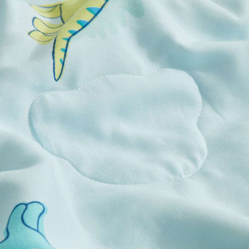 Cloud-Soft Antimicrobial Silk Summer Quilt (Dino Park)