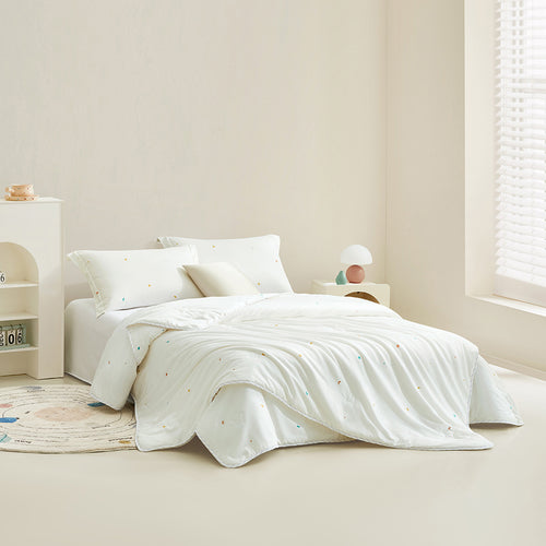 SleepGenius  100% Cotton & Mulberry Silk Dual-Comfort Quilt