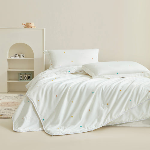 SleepGenius  100% Cotton & Mulberry Silk Dual-Comfort Quilt
