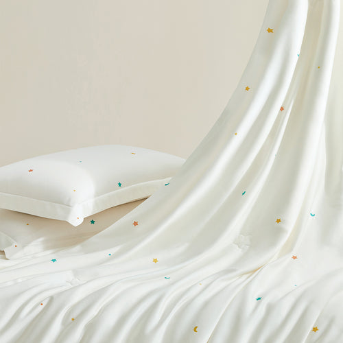 SleepGenius  100% Cotton & Mulberry Silk Dual-Comfort Quilt