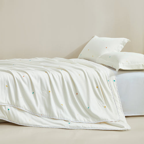 SleepGenius  100% Cotton & Mulberry Silk Dual-Comfort Quilt