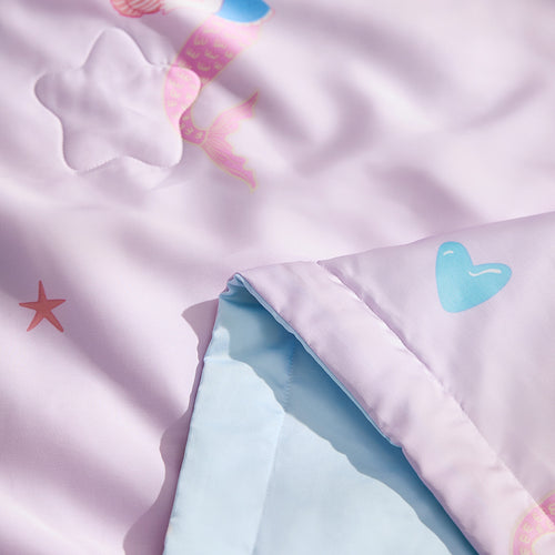 Tencel60™ + 纯丝可水洗夏季被子-美人鱼