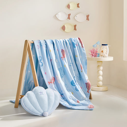 Tencel60™ + 纯丝可水洗夏季被子-美人鱼