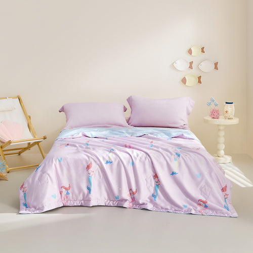 Tencel60™ + 纯丝可水洗夏季被子-美人鱼