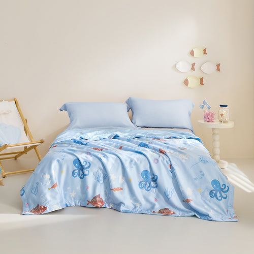 Tencel60™ + 纯丝可水洗夏季被子-美人鱼