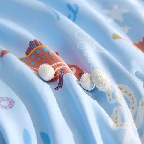 Tencel60™ + 纯丝可水洗夏季被子-美人鱼