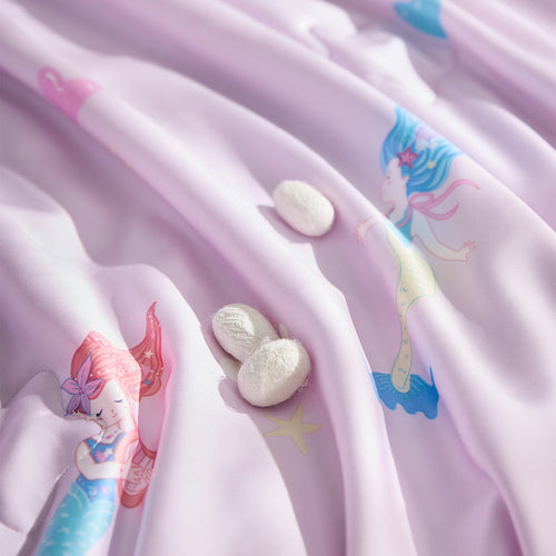 Tencel60™ + 纯丝可水洗夏季被子-美人鱼