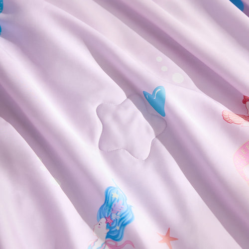Tencel60™ + 纯丝可水洗夏季被子-美人鱼
