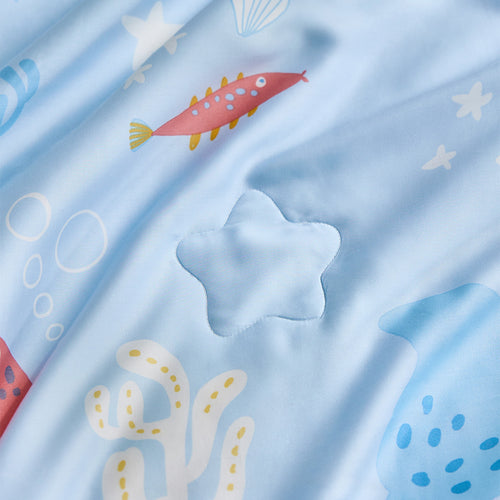 Tencel60™ + 纯丝可水洗夏季被子-美人鱼