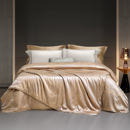 琅嬛金玉大提花抗菌桑蚕丝被-浮光跃影