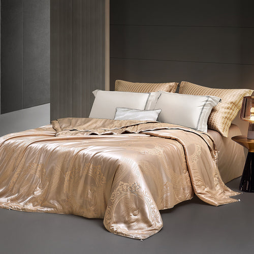 琅嬛金玉大提花抗菌桑蚕丝被-浮光跃影