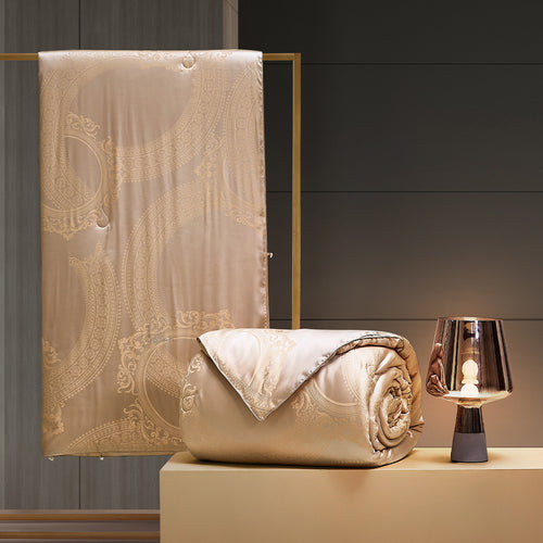 琅嬛金玉大提花抗菌桑蚕丝被-浮光跃影